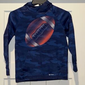 Kids Blue Camouflage Football Hoodie